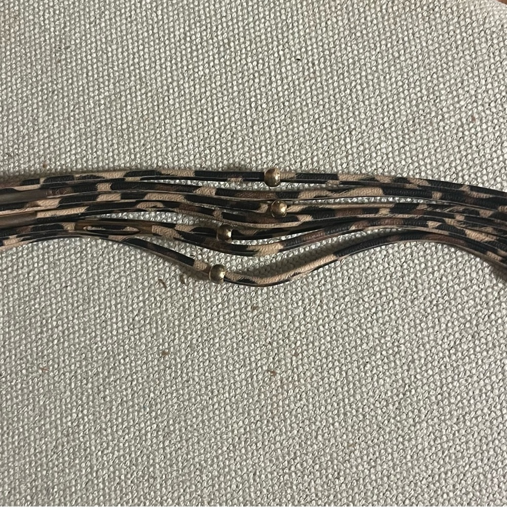 Plunder Leopard Patterned Bracelet with Gold Accents